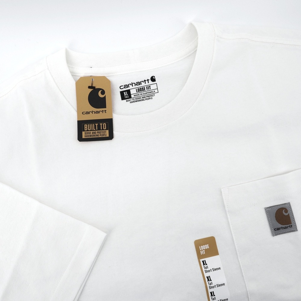 Carhartt XL Tall White K87-WHT Loose Fit Heavyweight Short‎ Sleeve Pocket TShirt